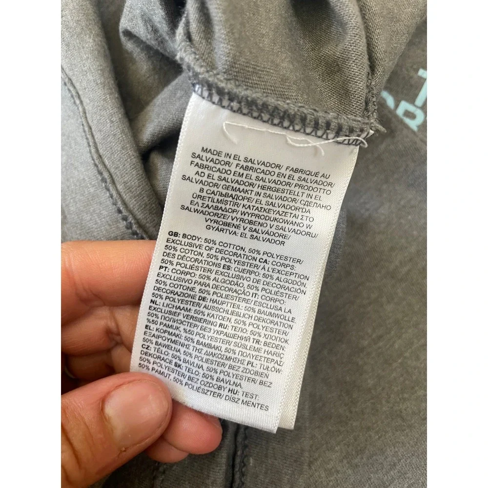 The North Face Long Sleeve Tee Mens Medium Gray Excellent Mountain Graphic Shirt